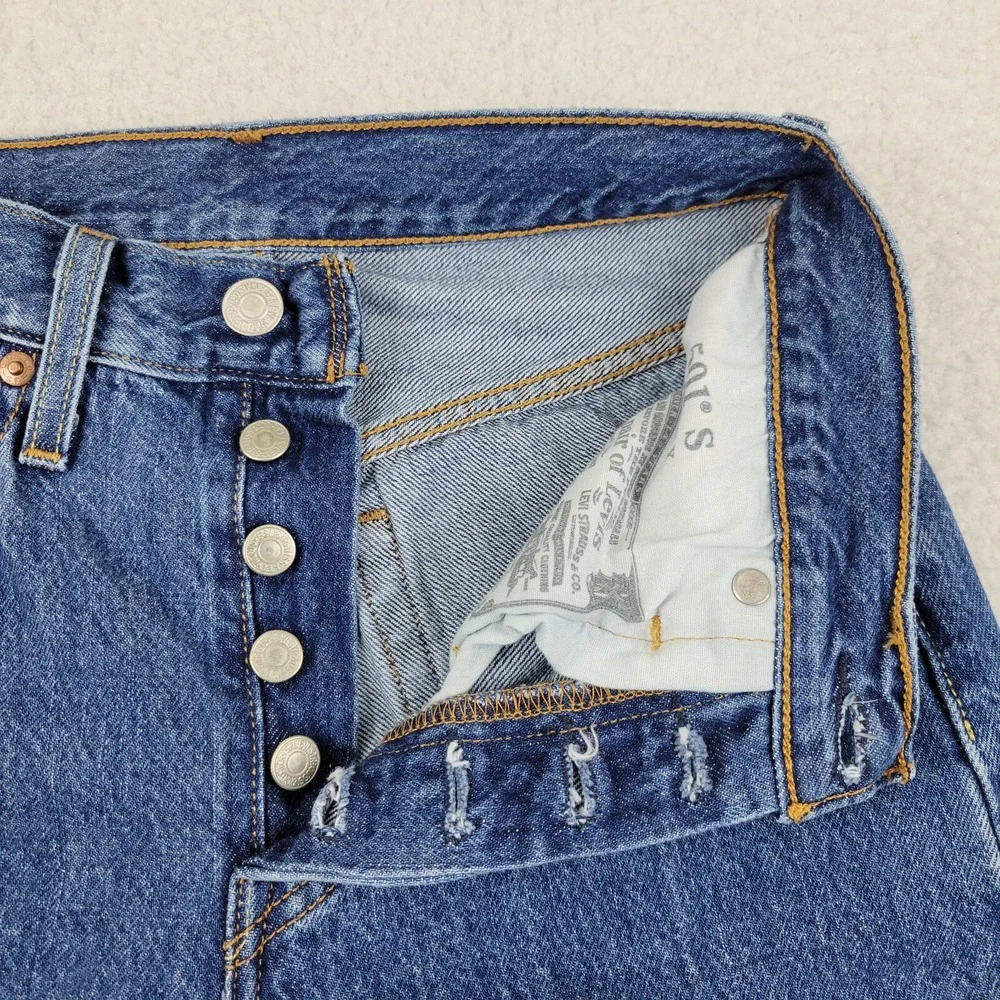 Levis BIG E 501XX S Jeans Mens 24 x 30 Skinny Leg Blue‎ Cotton Denim Pants
